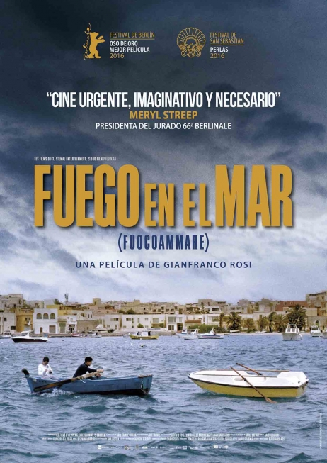 Cartel Fuego en el mar