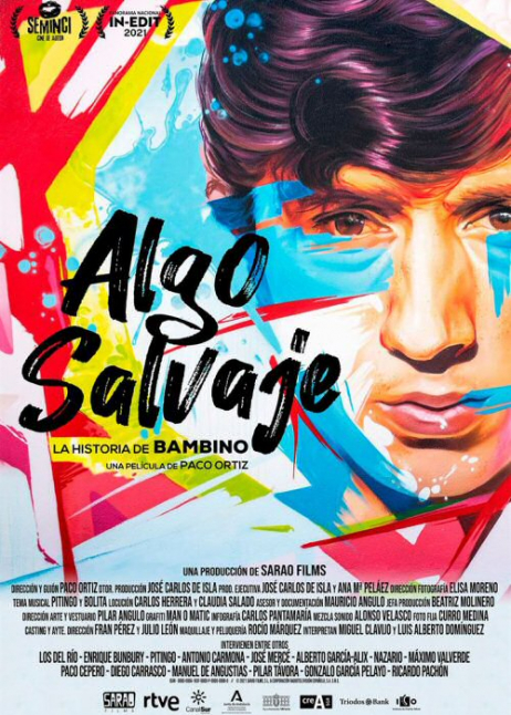 Cartel ALGO SALVAJE. LA HISTORIA DE BAMBINO