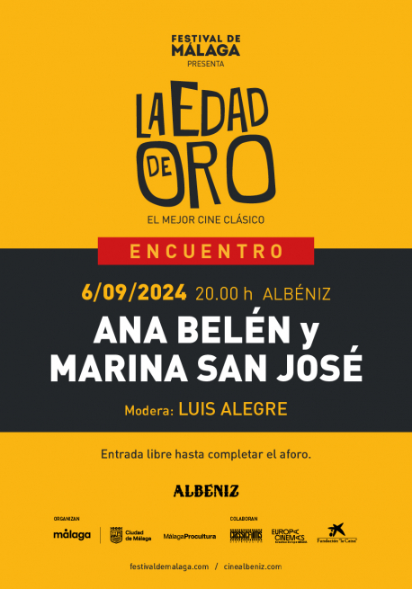 Cartel La edad de oro. Encuentro Ana Belén y Marina San José