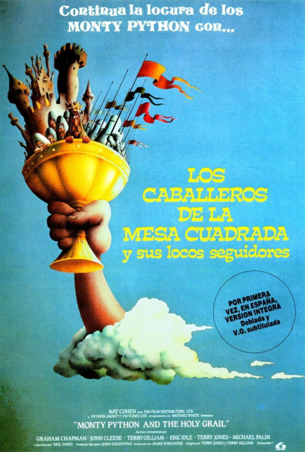 Cartel Los caballeros de la mesa cuadrada y sus locos seguidores