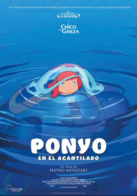 Cartel Ponyo en el acantilado