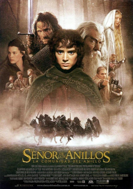 Cartel El señor de los anillos: La comunidad del anillo